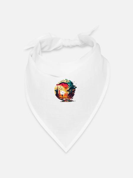 Sci Fi Trostlose Weld mit einem Umherziehenden - Bandana Dreieckstuch - Weiß