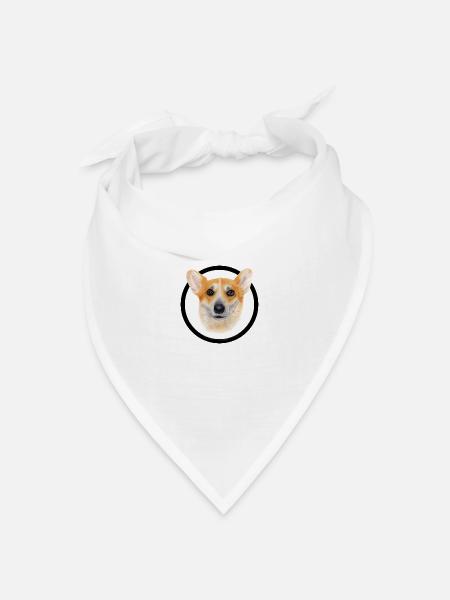 Corgi - Bandana Dreieckstuch - Weiß