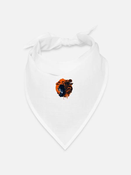 Uhrwerk - Bandana Dreieckstuch - Weiß