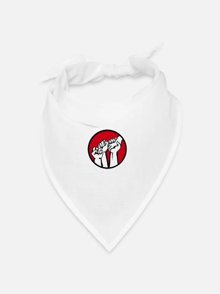 fäuste1c - Bandana Dreieckstuch - Weiß