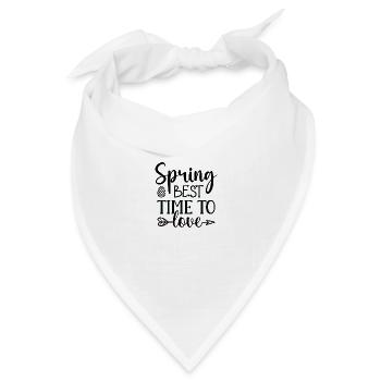 Spring best time to love - Bandana Dreieckstuch - Weiß - Vorne