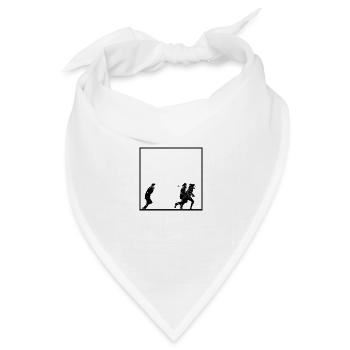 Szene Odysseus Priamo und Menelaos - Bandana Dreieckstuch - Weiß - Vorne