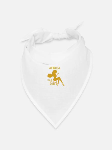 Böses Mädchen afrika - Bandana Dreieckstuch - Weiß