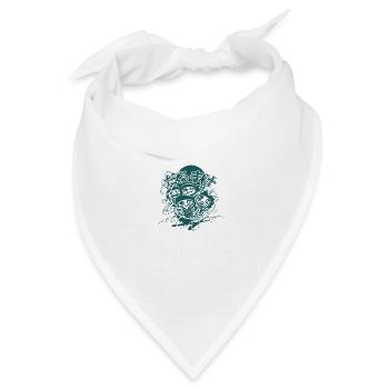 Daruma-Suppe (Schwarz-Weiß-Version) - Bandana Dreieckstuch - Weiß - Vorne