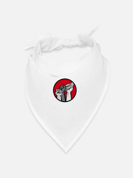 Fäuste3C - Bandana Dreieckstuch - Weiß