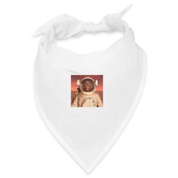 Schimpanse im Raumanzug auf dem Mars - Bandana Dreieckstuch - Weiß - Vorne