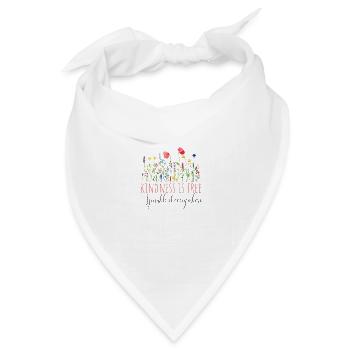 Freundlichkeit ist kostenlos, streuen Sie sie überall - Bandana Dreieckstuch - Weiß - Vorne