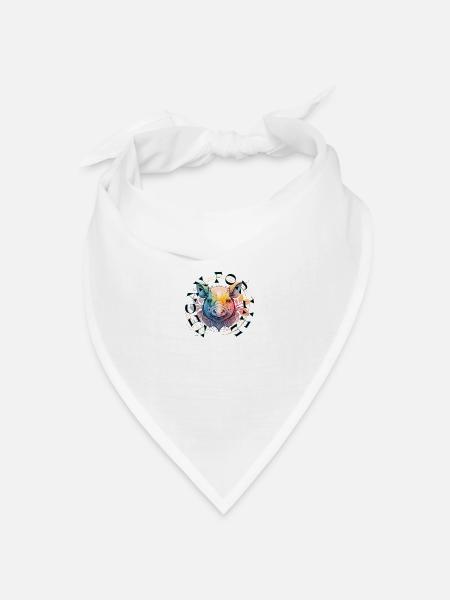 Vegan for Life (Schweine-Edition) - Bandana Dreieckstuch - Weiß