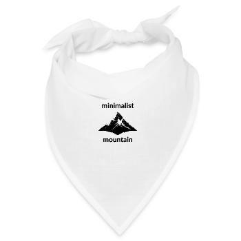 Minimalist Mountain - Bandana Dreieckstuch - Weiß - Vorne