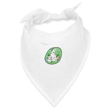 Osterhase - Bandana Dreieckstuch - Weiß - Vorne