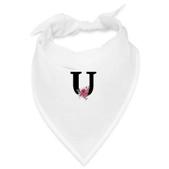 Blumenbrief - Bandana Dreieckstuch - Weiß - Vorne