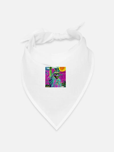 Van Gogh Freiheitsstatue - Bandana Dreieckstuch - Weiß