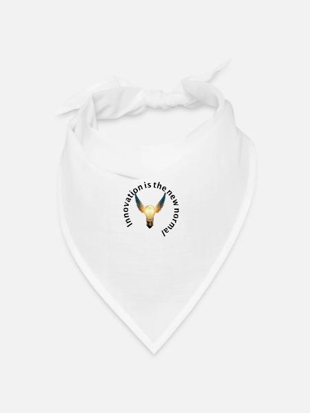 Innovation is the new normal (Welttag Kreativität) - Bandana Dreieckstuch - Weiß