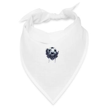 Fußball Skelett - Bandana Dreieckstuch - Weiß - Vorne