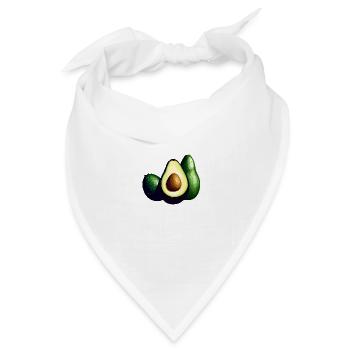 Avocado Lieblingsfrucht Guacamole - Bandana Dreieckstuch - Weiß - Vorne