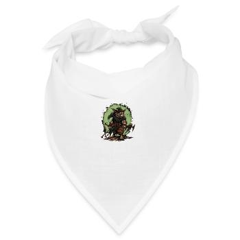 Schlankes Skaven-Logo mit grünen Akzenten - Bandana Dreieckstuch - Weiß - Vorne