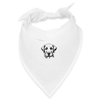 Hund Labrador Haustier Geschenk Hunde Hundehalter - Bandana Dreieckstuch - Weiß - Vorne