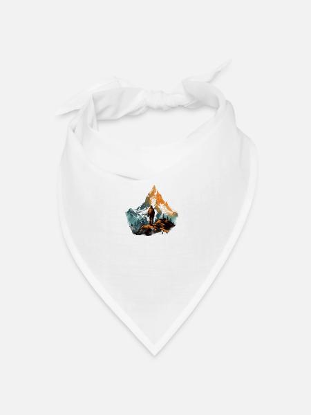 Mountain Man - Bandana Dreieckstuch - Weiß