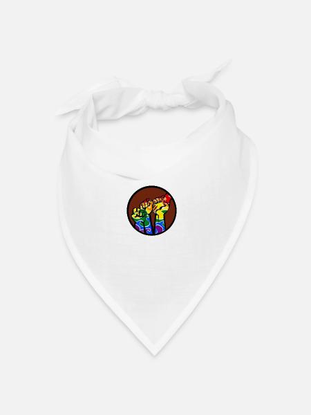 Fists4b LGBT - Bandana Dreieckstuch - Weiß