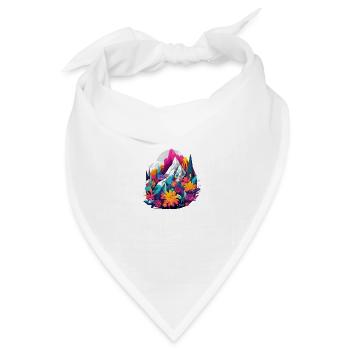 Alpenblume Blume Flower - Bandana Dreieckstuch - Weiß - Vorne