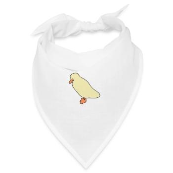 Ente 5 - Bandana Dreieckstuch - Weiß - Vorne