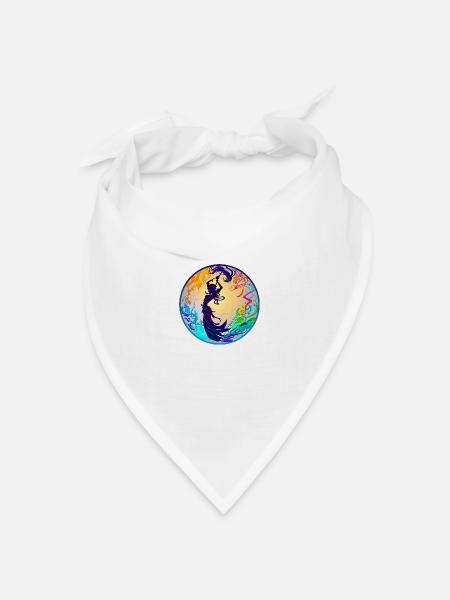 Ins Meer - Bandana Dreieckstuch - Weiß