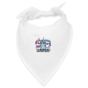 Einhorn Mannschaft - Bandana Dreieckstuch - Weiß - Vorne