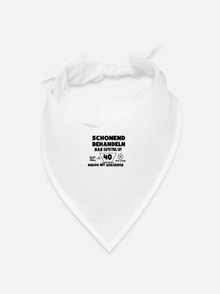 40 Geburtstag - Bandana Dreieckstuch - Weiß