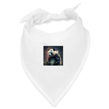 Hungry Panda - Bandana Dreieckstuch - Weiß - Vorne