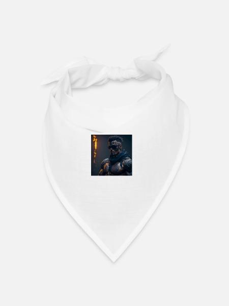 Future Cyberpunkt Warrior - Bandana Dreieckstuch - Weiß