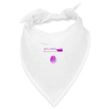 Belastung des Gehirns - Bandana Dreieckstuch - Weiß - Vorne
