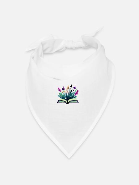 Buch Leser Buchliebhaber Geschenk Lesen Bücher - Bandana Dreieckstuch - Weiß