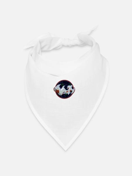 Koi Drache - Bandana Dreieckstuch - Weiß