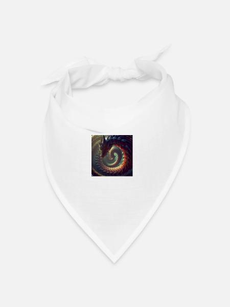 Der Unendlichkeitsdrache - Bandana Dreieckstuch - Weiß