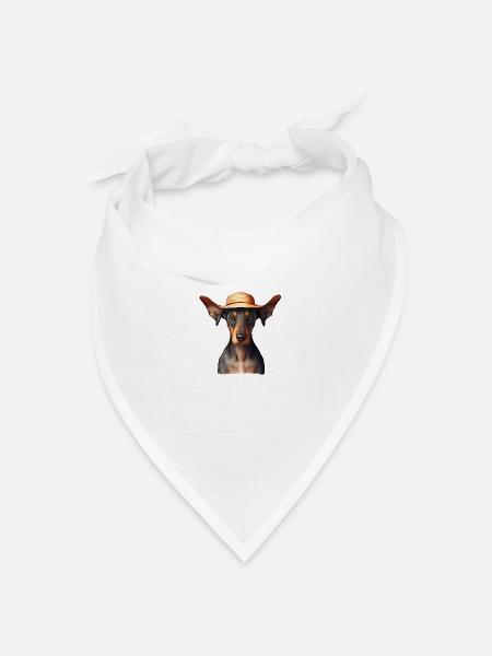 Dobermann Dobermanntrainer Hund Dobermannwelpe - Bandana Dreieckstuch - Weiß