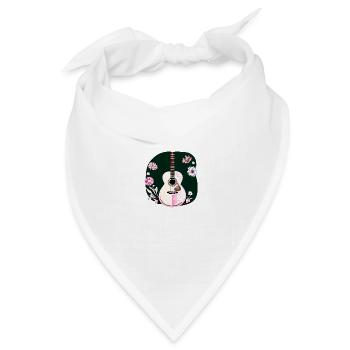 Gitarre Zupfinstrument Musikinstrument Gitarrist - Bandana Dreieckstuch - Weiß - Vorne