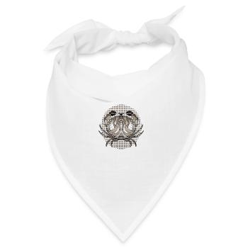 Krebs - Bandana Dreieckstuch - Weiß - Vorne