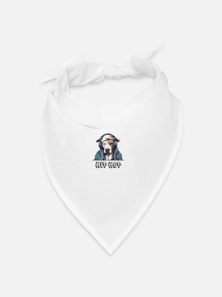 Hip Hop Hund Geschenkidee Leidenschaft - Bandana Dreieckstuch - Weiß