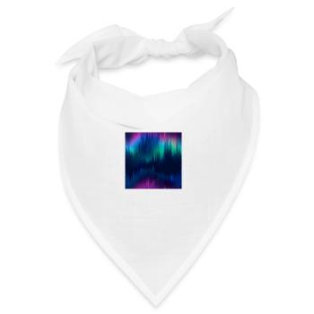 Celestial Aurora: Polarlichter-Kollektion - Bandana Dreieckstuch - Weiß - Vorne