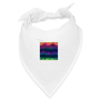 Aurora Dreams: Kollektion der Polarlichter - Bandana Dreieckstuch - Weiß - Vorne