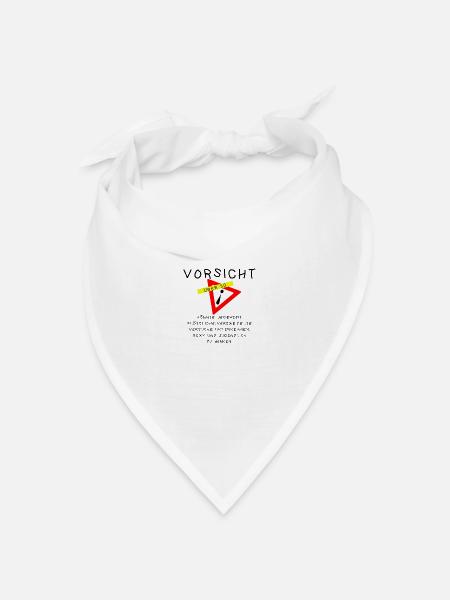 Vorsicht über 50 - Bandana Dreieckstuch - Weiß