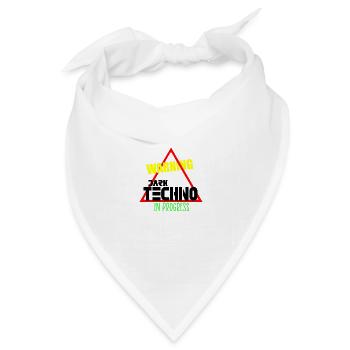 Düsterer Techno in Arbeit - Bandana Dreieckstuch - Weiß - Vorne