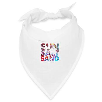 Sommer surfen kroatien strand paradies hrvatska party - Bandana Dreieckstuch - Weiß - Vorne