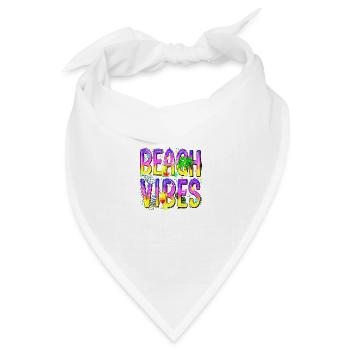 sommer surfen kroatien strand paradies party vibes - Bandana Dreieckstuch - Weiß - Vorne