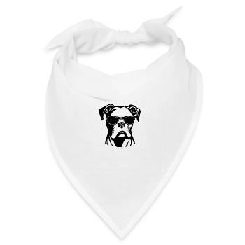 Boxer Hund Hunderasse - Bandana Dreieckstuch - Weiß - Vorne