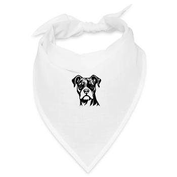 Boxer Hund Hunderasse - Bandana Dreieckstuch - Weiß - Vorne