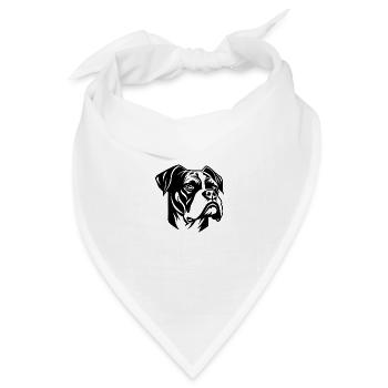 Boxer Hund Hunderasse - Bandana Dreieckstuch - Weiß - Vorne