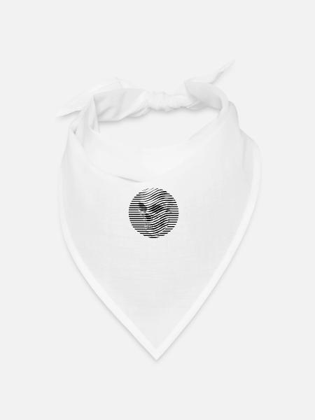 SCHÄDEL GRAFISCH - Bandana Dreieckstuch - Weiß