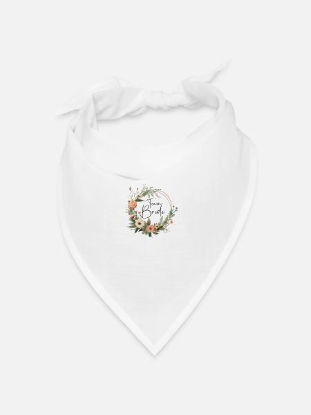 Team Bride Blumenkranz - Bandana Dreieckstuch - Weiß