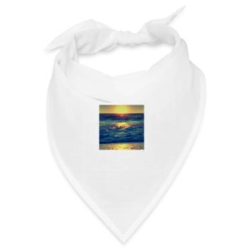 retro see sunset - Bandana Dreieckstuch - Weiß - Vorne